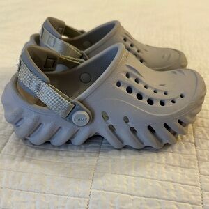 CROCS Echo C 10 Clog Atmosphere Kids Gray Water Shoes